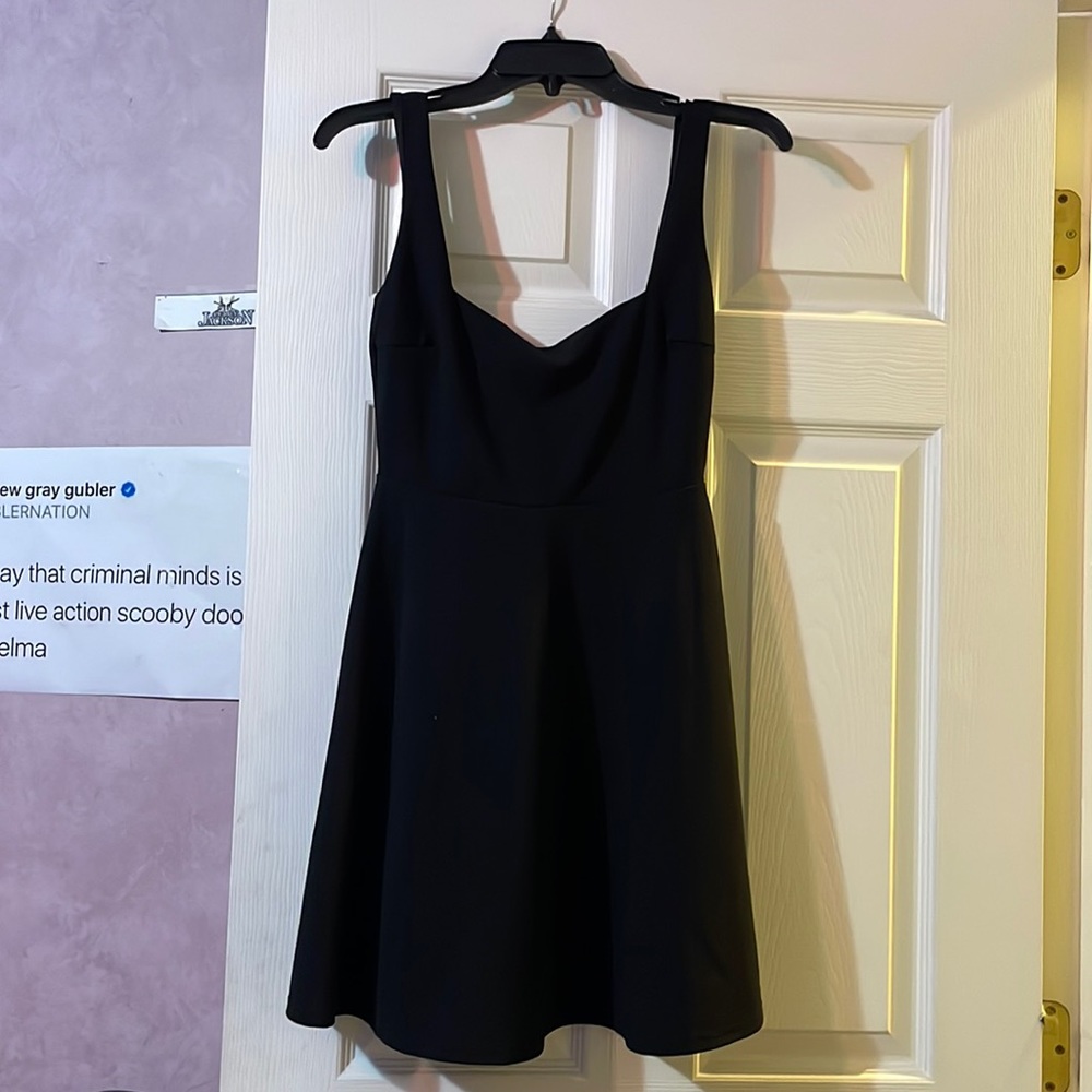 NASTY GAL Sweeteart black skater dress